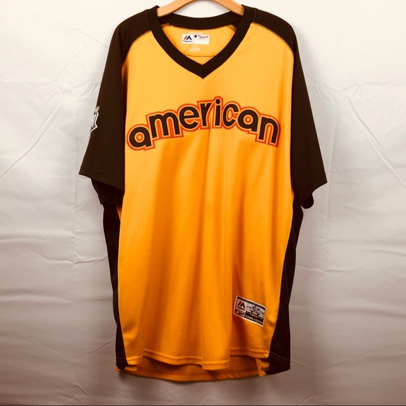 Majestic Mookie Betts American MLB Yellow Jersey - Picture 2 of 7